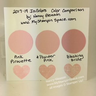 Powder Pink Color Comparison