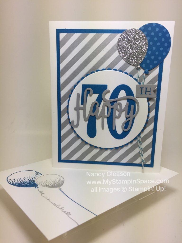 Happy 70th Birthday card with envelope